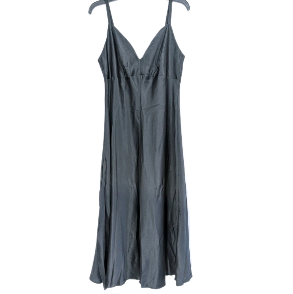 Vintage Victoria's Secret Long Satin Gown Large NEW Women Night Dress silky VS